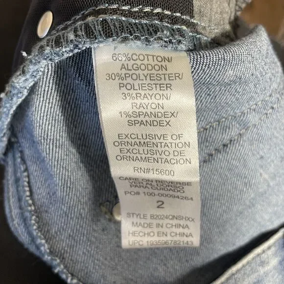 Democracy Ab Technology Skinny Jeans Women's Size 2 Dark Wash Raw Hem Ankle - Picture 9 of 9